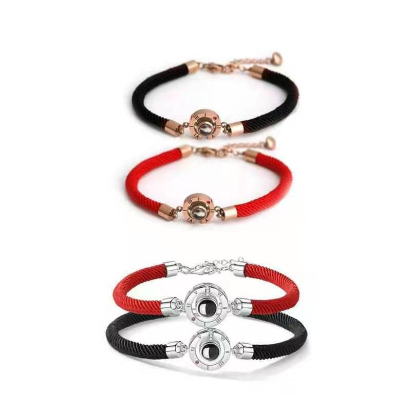 COLLIER D'AMOUR AVEC 100 MOTS JE T'aime de différente langue plus un bracelet - jamaale