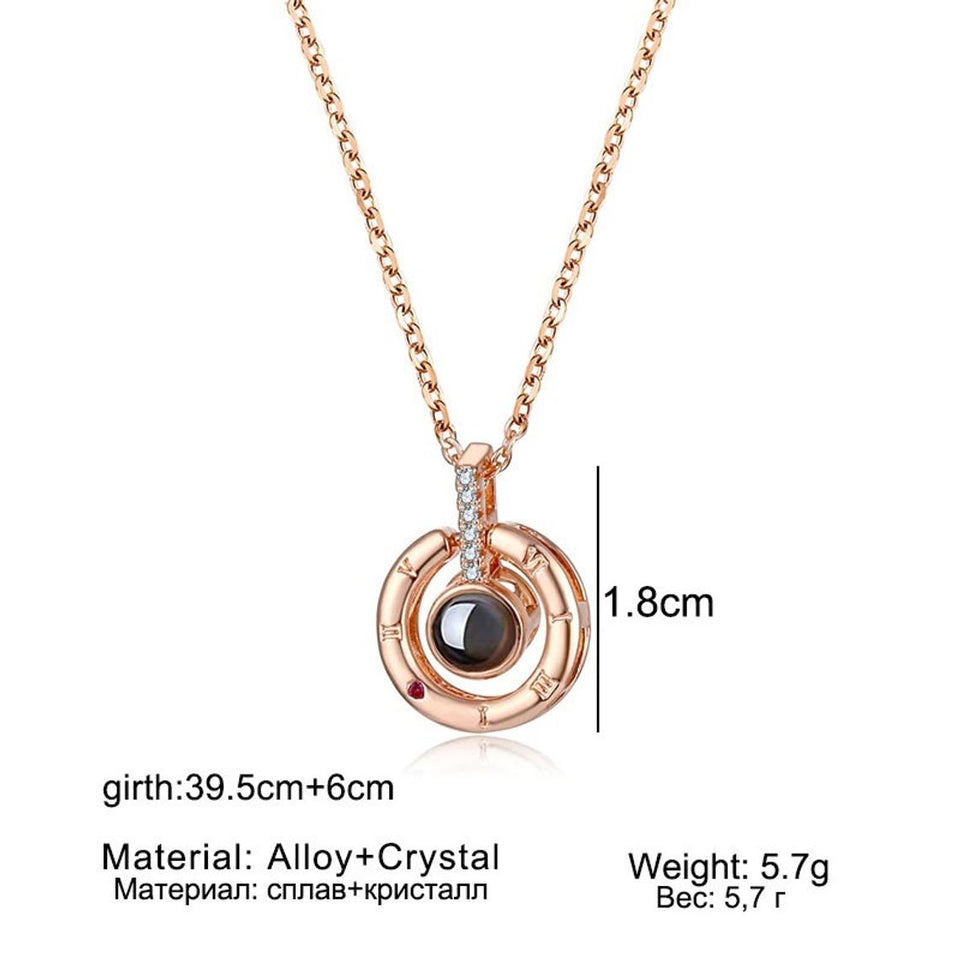 COLLIER D'AMOUR AVEC 100 MOTS JE T'aime de différente langue plus un bracelet - jamaale