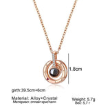 COLLIER D'AMOUR AVEC 100 MOTS JE T'aime de différente langue plus un bracelet - jamaale